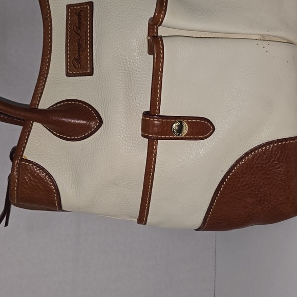 Dooney & Bourke Florentine Vacchetta Leather Double Pockets Tote - Picture 2 of 16